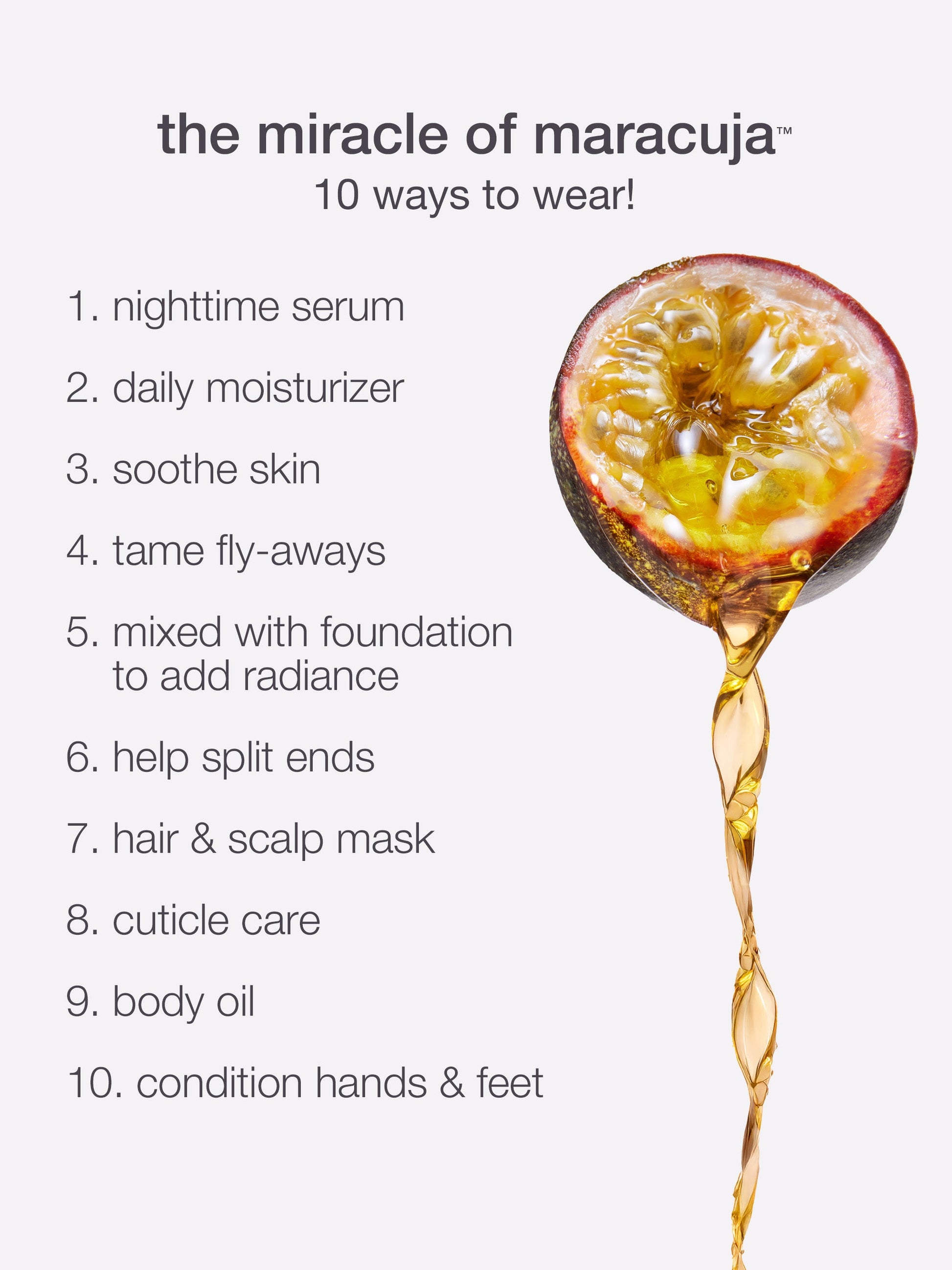 travel-size maracuja oil